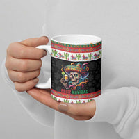 Mexican Sugar Skull Ceramic Mug Feliz Navidad Mexico - Wonder Print Shop