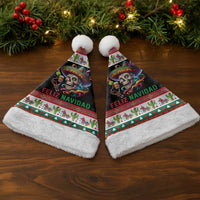 Mexican Sugar Skull Christmas Santa Hat Feliz Navidad Mexico - Wonder Print Shop
