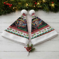 Mexican Sugar Skull Christmas Santa Hat Feliz Navidad Mexico - Wonder Print Shop