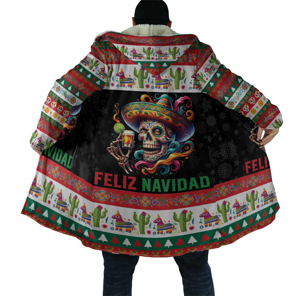 Mexican Sugar Skull Cloak Feliz Navidad Mexico - Wonder Print Shop
