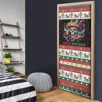 Mexican Sugar Skull Door Cover Feliz Navidad Mexico - Wonder Print Shop