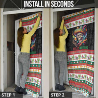 Mexican Sugar Skull Door Cover Feliz Navidad Mexico - Wonder Print Shop