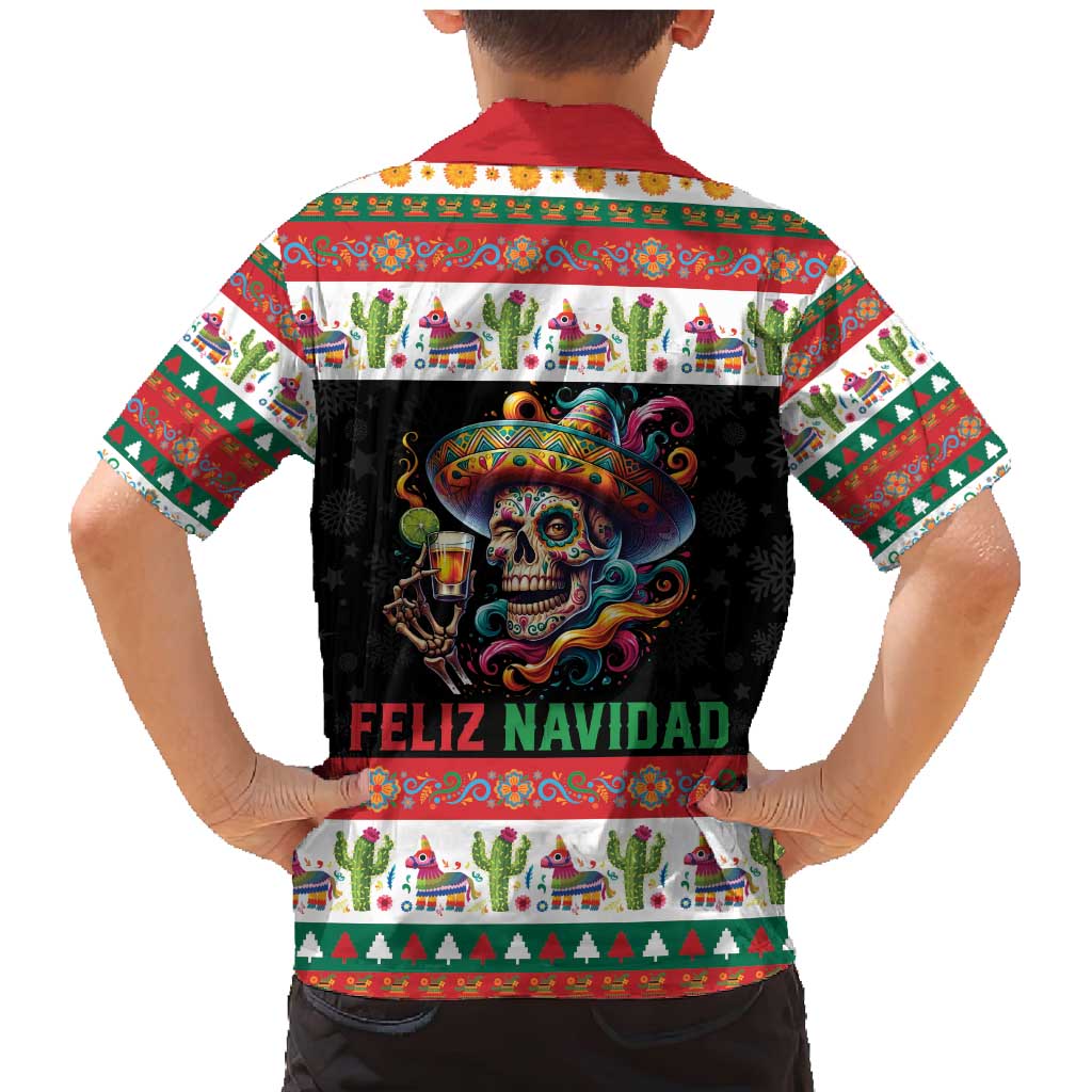 Mexican Sugar Skull Family Matching Mermaid Dress and Hawaiian Shirt Feliz Navidad Mexico - Wonder Print Shop