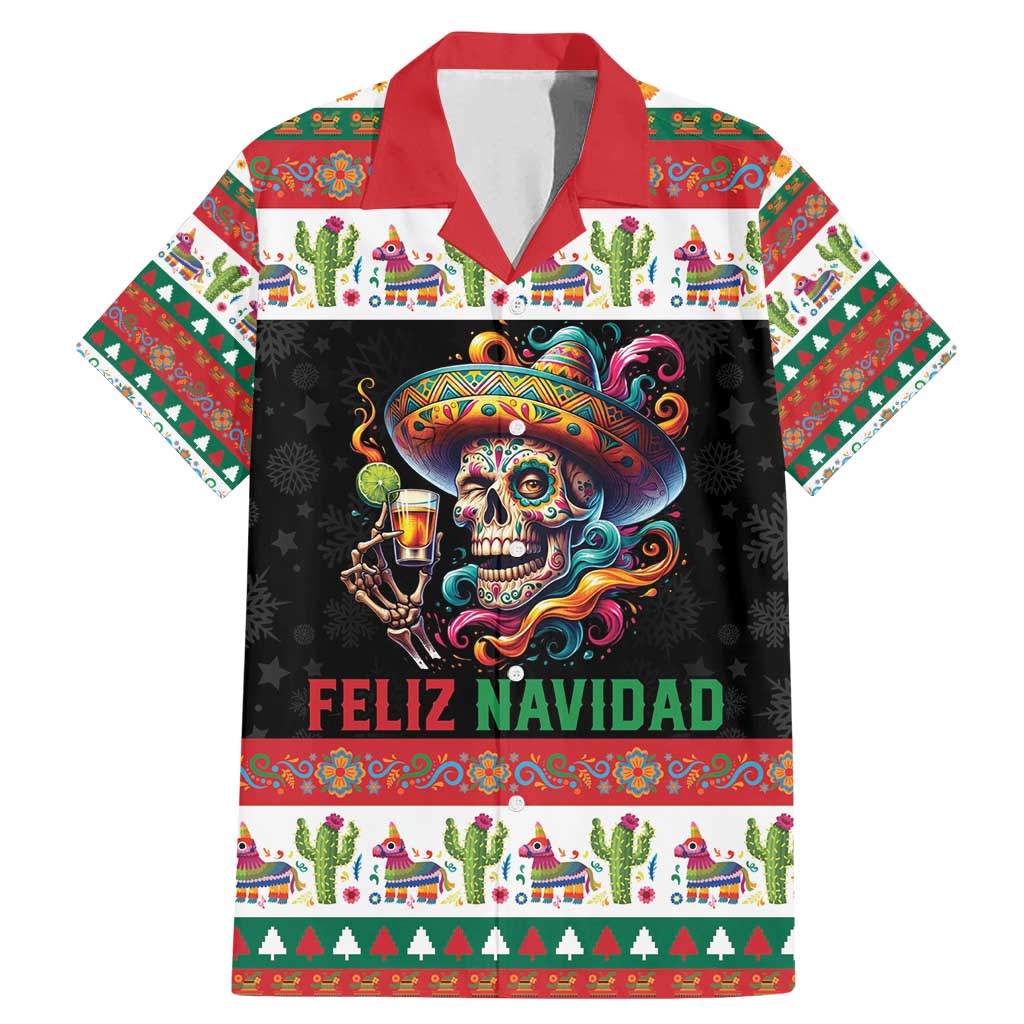 Mexican Sugar Skull Family Matching Mermaid Dress and Hawaiian Shirt Feliz Navidad Mexico - Wonder Print Shop