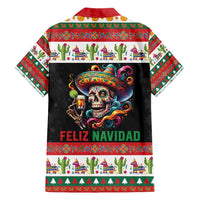 Mexican Sugar Skull Family Matching Short Sleeve Bodycon Dress and Hawaiian Shirt Feliz Navidad Mexico - Wonder Print Shop