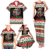 Mexican Sugar Skull Family Matching Tank Maxi Dress and Hawaiian Shirt Feliz Navidad Mexico - Wonder Print Shop