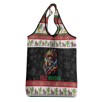 Mexican Sugar Skull Grocery Bag Feliz Navidad Mexico - Wonder Print Shop