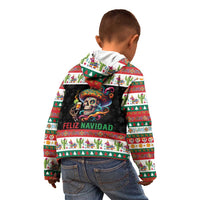 Mexican Sugar Skull Kid Hoodie Feliz Navidad Mexico - Wonder Print Shop