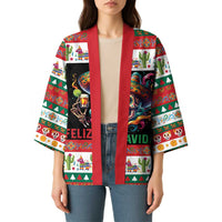 Mexican Sugar Skull Kimono Feliz Navidad Mexico - Wonder Print Shop
