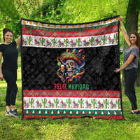 Mexican Sugar Skull Quilt Feliz Navidad Mexico - Wonder Print Shop