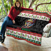 Mexican Sugar Skull Quilt Feliz Navidad Mexico - Wonder Print Shop