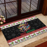 Mexican Sugar Skull Rubber Doormat Feliz Navidad Mexico - Wonder Print Shop