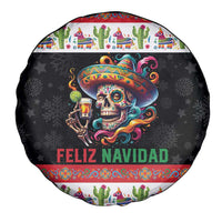 Mexican Sugar Skull Spare Tire Cover Feliz Navidad Mexico - Wonder Print Shop