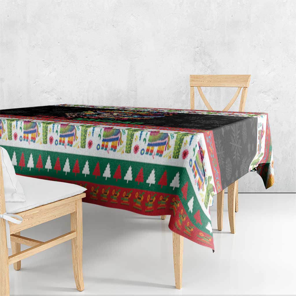 Mexican Sugar Skull Tablecloth Feliz Navidad Mexico - Wonder Print Shop