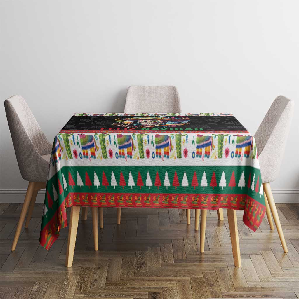 Mexican Sugar Skull Tablecloth Feliz Navidad Mexico - Wonder Print Shop