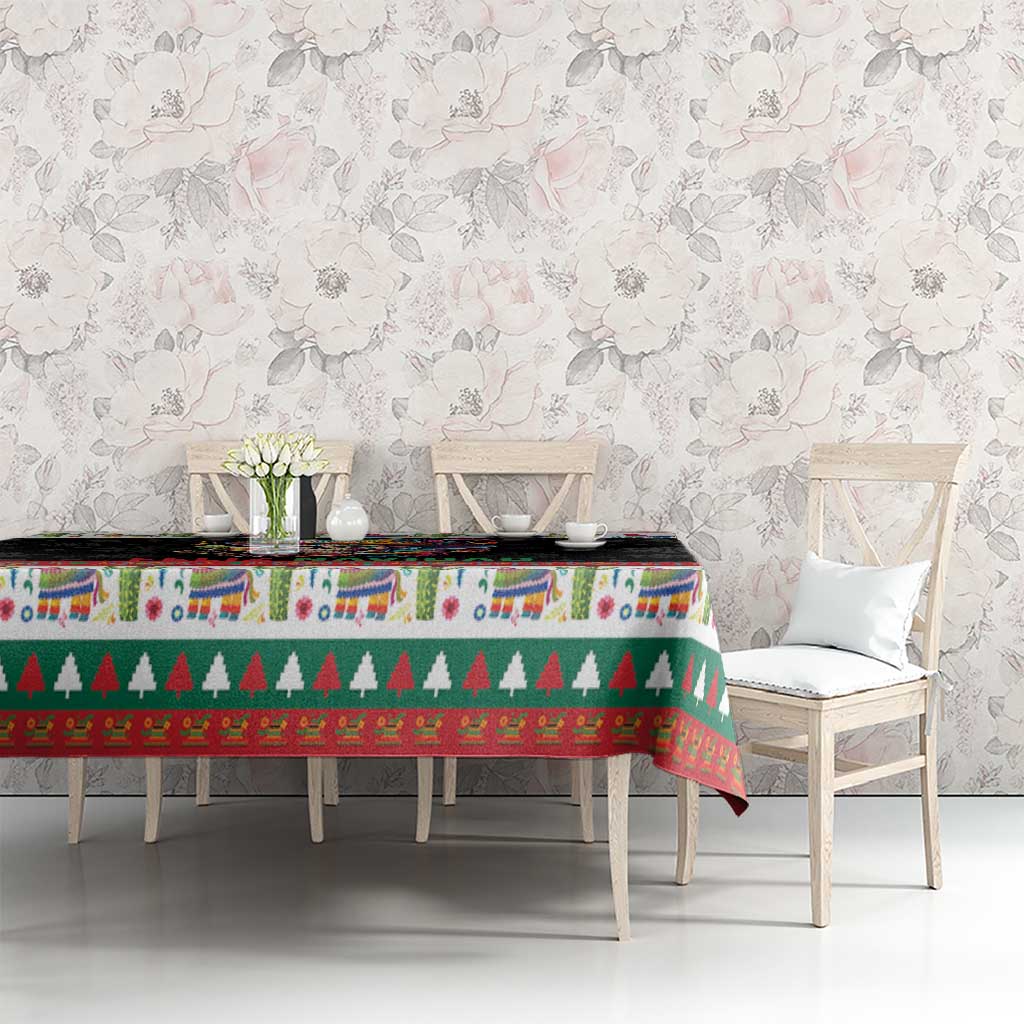 Mexican Sugar Skull Tablecloth Feliz Navidad Mexico - Wonder Print Shop