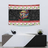 Mexican Sugar Skull Tapestry Feliz Navidad Mexico - Wonder Print Shop
