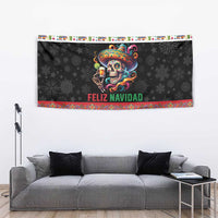Mexican Sugar Skull Tapestry Feliz Navidad Mexico - Wonder Print Shop