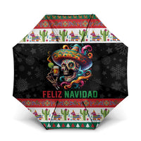 Mexican Sugar Skull Umbrella Feliz Navidad Mexico - Wonder Print Shop