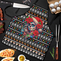 Mexican Sugar Skull Lady Christmas Apron Feliz Navidad Mexico - Wonder Print Shop