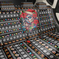 Mexican Sugar Skull Lady Christmas Back Car Seat Cover Feliz Navidad Mexico - Wonder Print Shop