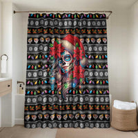 Mexican Sugar Skull Lady Christmas Bathroom Set Feliz Navidad Mexico - Wonder Print Shop