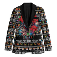 Mexican Sugar Skull Lady Christmas Blazer Feliz Navidad Mexico - Wonder Print Shop