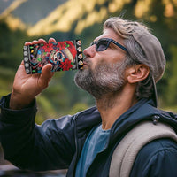 Mexican Sugar Skull Lady Christmas 4 in 1 Can Cooler Tumbler Feliz Navidad Mexico - Wonder Print Shop