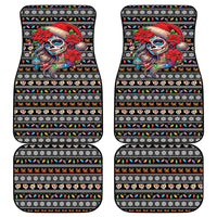 Mexican Sugar Skull Lady Christmas Car Mats Feliz Navidad Mexico - Wonder Print Shop