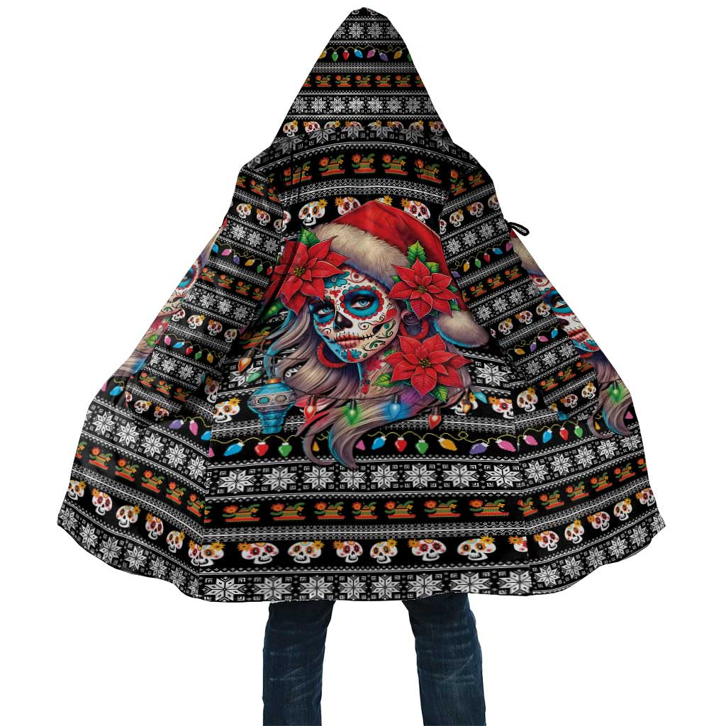 Mexican Sugar Skull Lady Christmas Cloak Feliz Navidad Mexico - Wonder Print Shop