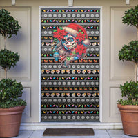 Mexican Sugar Skull Lady Christmas Door Cover Feliz Navidad Mexico - Wonder Print Shop