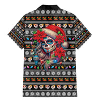Mexican Sugar Skull Lady Christmas Family Matching Mermaid Dress and Hawaiian Shirt Feliz Navidad Mexico - Wonder Print Shop