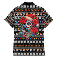 Mexican Sugar Skull Lady Christmas Family Matching Puletasi and Hawaiian Shirt Feliz Navidad Mexico - Wonder Print Shop