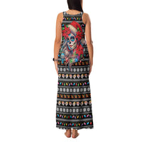 Mexican Sugar Skull Lady Christmas Family Matching Tank Maxi Dress and Hawaiian Shirt Feliz Navidad Mexico - Wonder Print Shop