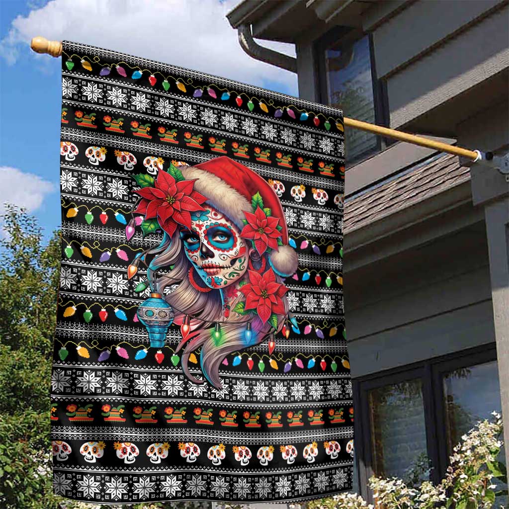 Mexican Sugar Skull Lady Christmas Garden Flag Feliz Navidad Mexico - Wonder Print Shop