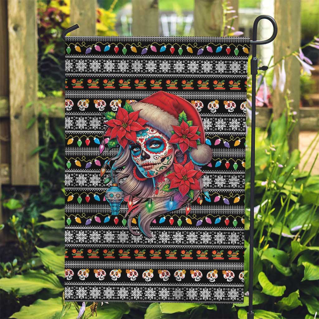Mexican Sugar Skull Lady Christmas Garden Flag Feliz Navidad Mexico - Wonder Print Shop
