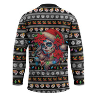 Mexican Sugar Skull Lady Christmas Hockey Jersey Feliz Navidad Mexico - Wonder Print Shop