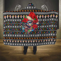 Mexican Sugar Skull Lady Christmas Hooded Blanket Feliz Navidad Mexico - Wonder Print Shop