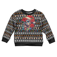 Mexican Sugar Skull Lady Christmas Kid Ugly Christmas Sweater Feliz Navidad Mexico - Wonder Print Shop