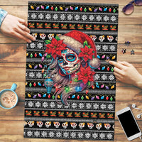 Mexican Sugar Skull Lady Christmas Puzzle Feliz Navidad Mexico - Wonder Print Shop