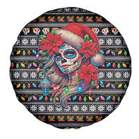 Mexican Sugar Skull Lady Christmas Spare Tire Cover Feliz Navidad Mexico - Wonder Print Shop