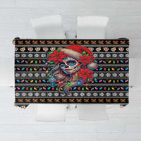 Mexican Sugar Skull Lady Christmas Tablecloth Feliz Navidad Mexico - Wonder Print Shop