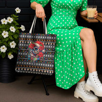 Mexican Sugar Skull Lady Christmas Tote Bag Feliz Navidad Mexico - Wonder Print Shop