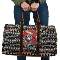 Mexican Sugar Skull Lady Christmas Travel Bag Feliz Navidad Mexico - Wonder Print Shop