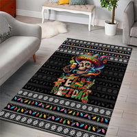 Mexican Sugar Skull Spanish Christmas Area Rug Feliz Navidad Mexico - Wonder Print Shop