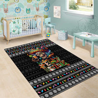 Mexican Sugar Skull Spanish Christmas Area Rug Feliz Navidad Mexico - Wonder Print Shop