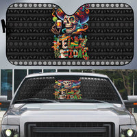 Mexican Sugar Skull Spanish Christmas Auto Sun Shade Feliz Navidad Mexico - Wonder Print Shop