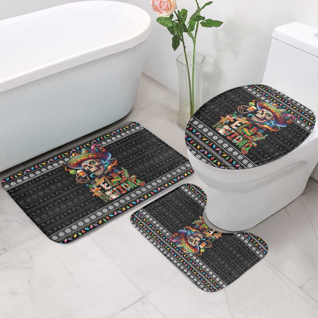 Mexican Sugar Skull Spanish Christmas Bathroom Set Feliz Navidad Mexico - Wonder Print Shop