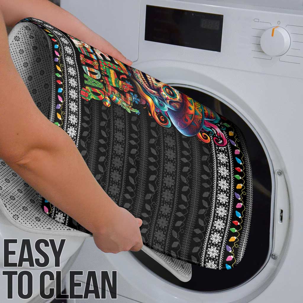 Mexican Sugar Skull Spanish Christmas Bathroom Set Feliz Navidad Mexico - Wonder Print Shop