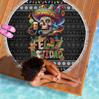 Mexican Sugar Skull Spanish Christmas Beach Blanket Feliz Navidad Mexico - Wonder Print Shop